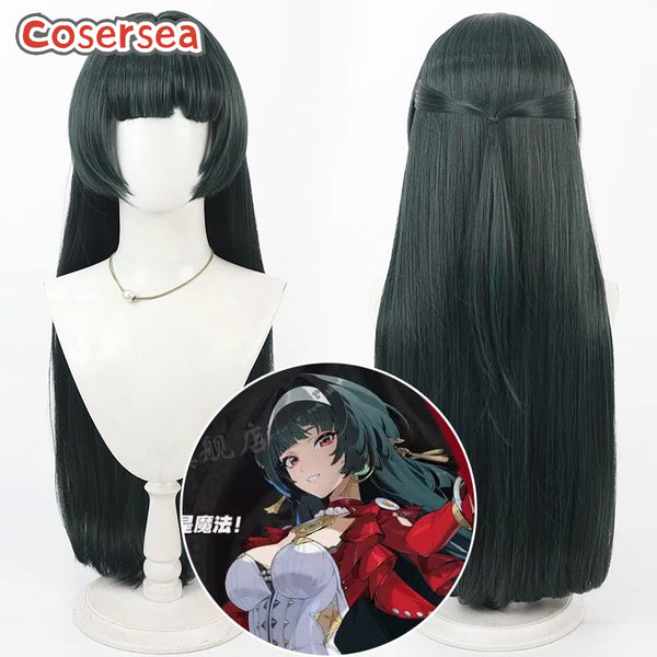 Zenless Zone Zero Astra Yao 60cm Dark Green Cosplay Wigs