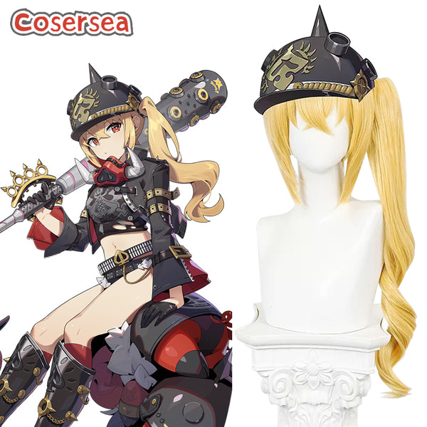 Zenless Zone Zero Lucy 70cm Blonde Ponytail Cosplay Wigs