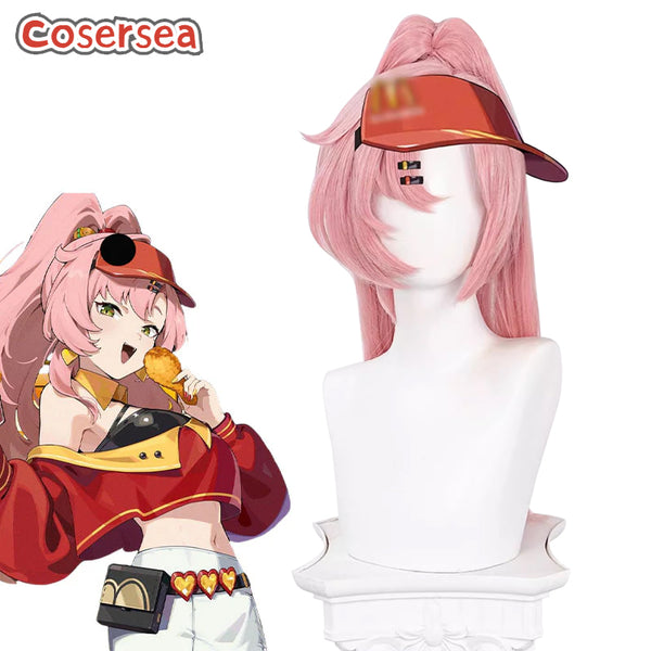 Zenless Zone Zero Nicole 70cm Pink Ponytail Cosplay Wigs