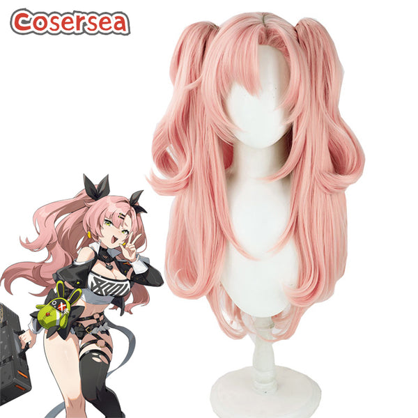Zenless Zone Zero Nicole Demara 80cm Pink Ponytail Cosplay Wigs