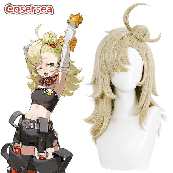 Zenless Zone Zero Piper Wheel 48cm Flaxen Cosplay Wigs