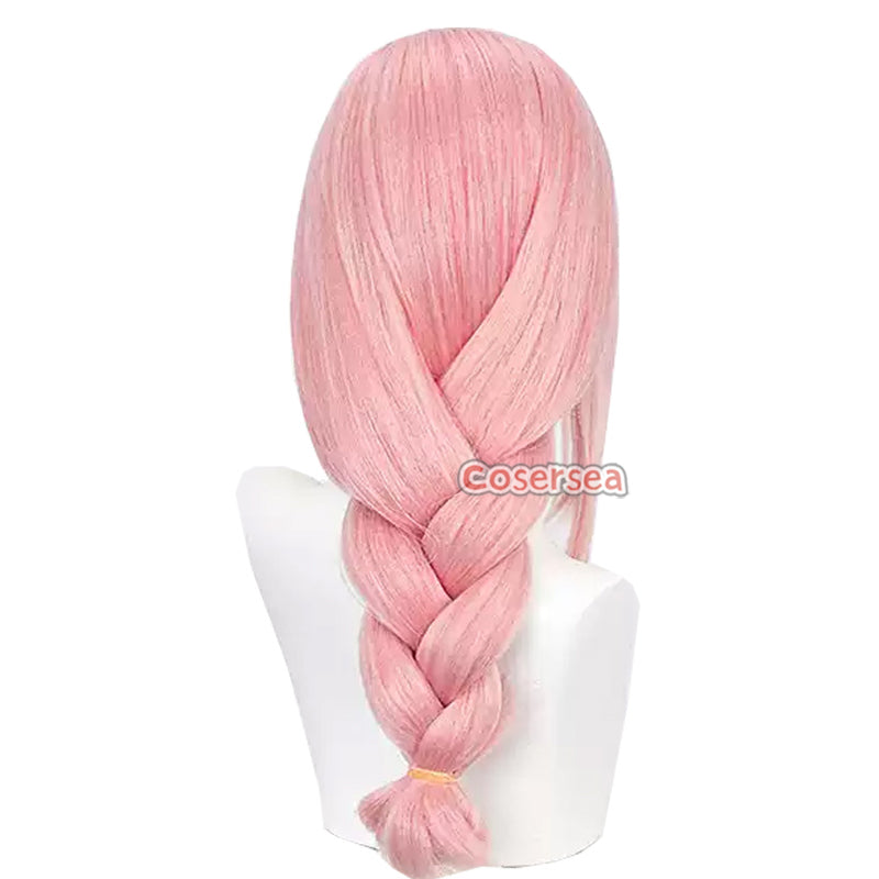 Zenless Zone Zero Tsukishiro Yanagi 65cm Long Pink Braided Cosplay Wig ...