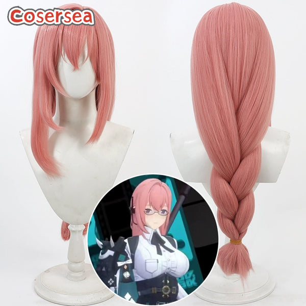 Zenless Zone Zero Tsukishiro Yanagi 70cm Pink Braided Cosplay Wigs