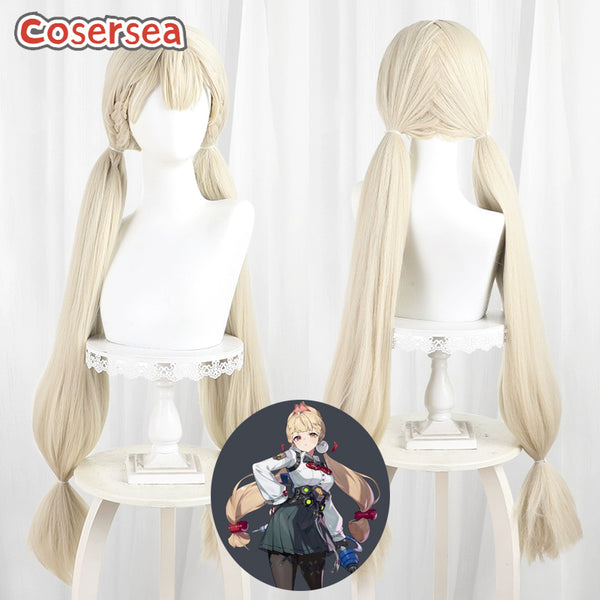Cosersea Zenless Zone Zero Alice Thymefield 100cm Light Blonde Cosplay Wigs