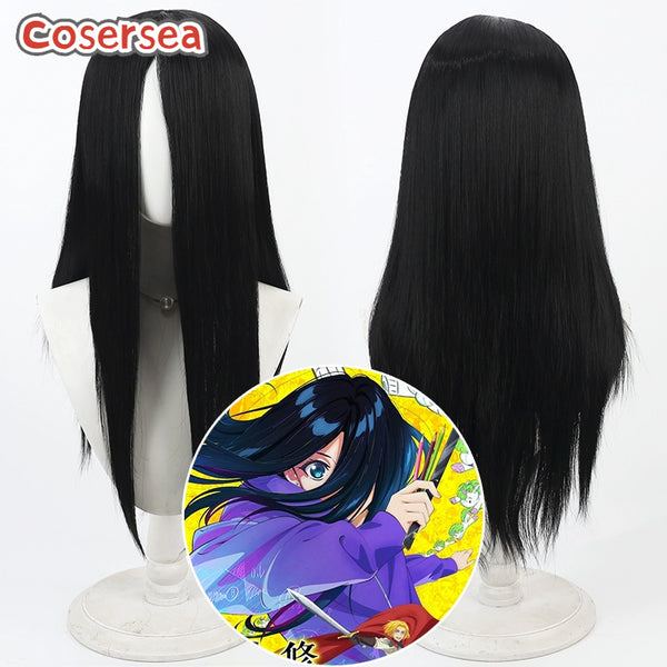 Zenshu Natsuko Hirose 60cm Black Cosplay Wigs